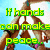 Four- shows hands forming peace signs with text overlays; green, cyan, purple, and orange pixelated fonts on blue sky background