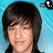 Four pixelated images of a person with dark hair against a blue striped background, each showing different facial expressions and text labels.