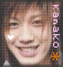 A person with light brown hair and a smiling expression appears in two side-by-side frames, each with vertical text on the right.
