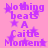 Pixelated purple text on pink background with animated star overlays, repeating 'Nothing beats A Cait Moment' in a