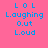 Pixelated text 'LOL Laughing Out Loud' on pink background with yellow highlight changing position across frames.