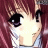 Pixelated anime-style character with reddish-brown hair and large black eyes, next to black background with white text.