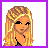 Pixelated image of a blonde woman with braided hair, wearing a black top, next to text reading "tonight I'll be your" and "naughty girl" in pink letters.