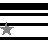A black-and-white striped background with two gray stars, one on the left side and one on the right side, each star having a pixelated appearance.