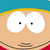 Pixelated cartoon character with large white eyes, blue hair, and red clothing; one frame shows yellow text overlay reading "Eric Cartman".