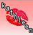 Pixelated icon with pink gradient background, red lips, and white text spelling 'kathleen' in a diagonal arrangement.