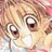 A 48x48 pixel animated buddy icon featuring a close-up of an anime-style character's face on the left and text elements on a black background on the right, displayed as a contact sheet with two frames.