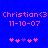Blue background with pink pixelated text reading "Christian<3 11-10-07" and a of five heart symbols, showing identical content