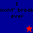 A split-screen image with blue and red quadrants displaying text "I won't break ever" alongside a star symbol.