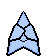 Pixelated blue star-shaped character with black outline, displaying multiple facial expressions and animation variations across frames.