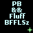 Pixelated text and symbols on a black background with green animated elements.