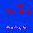 Blue background with red pixelated text reading 'i love you mike' and a of pink-purple hearts below, where the third heart shifts from light purple to darker purple