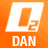 A 4-frame contact sheet of a pixelated animated buddy icon featuring an orange logo with 'L2' and 'DAN' text alongside three distinct headshots of the same person in different poses against blue backgrounds.
