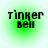 Green circular icon with black text 'Tinker Bell' in two lines, showing pixelated distortion on the top line of text.
