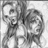 Two grayscale figures in a pixelated style with red text on the right side reading 'juggalette do it best' against a dark background.