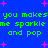 Blue background with pink starbursts and green text repeating 'you makes me sparkle and pop' in two