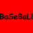 Red background with repeated black text 'BaSeBaLl' in multiple , partially obscured by a gray rectangle on the right side