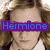 Four character portraits with overlaid text labels: Hermione, Harry, Ron, and an empty space.