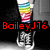 A four- of pixelated images with text overlays: red "BaileyJ16" on a black background, pink "Is Totally" over a grayscale image, and black "RANDOM!" on a white background with smiley faces