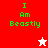 Green text "I Am Beastly" on red and white background with a small star icon, transitioning from white to red star.