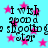 A static image with a light blue background filled with pink stars and repeated text reading "i wish upon a shooting star" in black pixelated font.