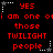 Red pixelated text on black background with white star-shaped borders, repeating phrases and words in a