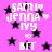 Pixelated pink background with black stars and white text reading 'SAMI JENNA IVY' and 'BRT' in a repeating pattern.