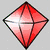 Five diamond-shaped icons with gradient fills in red, green, blue, yellow, and purple arranged in two on a light gray background
