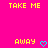 Pixelated text and heart symbols on a bright pink background with yellow and cyan elements.