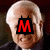 six shows a person with white hair and dark clothing, each displaying a different letter over the face
