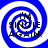 Four identical blue and white spiral patterns arranged in a , each containing the text "I'M SINGLE AGAIN!" in black pixelated font