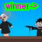 Pixelated animation of two figures on a blue background with 'winner->' and '<-loser' text, showing one figure shooting the other.