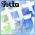 Animated sequence showing a pixelated text-based animation of 'Youre' transforming into 'Irreplaceable' over a blue-green watercolor background with white cloud-like shapes.