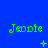 Green text 'Jennie' on blue background with changing symbols below each instance.