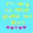 Yellow pixelated text on light blue background with pink and purple heart symbols below, repeated twice side-by-side.