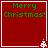 Red square with green text 'Merry Christmas!' and white border, featuring a small pixelated tree in the bottom-right corner.
