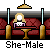 Animated sequence of two figures in a diner booth with red upholstered seats and brown tables, showing dialogue exchange.