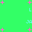 Green background with scattered pink plus signs and light blue 'JA'/'L' text fragments in pixelated style.