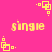 Yellow pixelated text and square patterns on a solid pink background, with no visible motion changes.