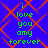 Blue background with red diamond lattice pattern and green pixelated text reading 'i love you amy forever' in four identical quadrants.