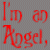 A 4x4 contact sheet of a pixel art animated icon featuring a red-skinned demon character with black hair, horns, wings, and tail across multiple frames showing pose changes and text overlays.