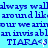 Blue background with repeated blue text and white symbols, featuring animated white cursor-like elements moving across the text.
