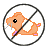 A 5-frame animated contact sheet showing a pixelated hamster icon with a prohibition symbol, each frame displaying slight variations in the hamster's pose and the diagonal line's position.