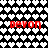 Pixelated red text 'devon' appears in four positions on a black-and-white heart-patterned background, with no visible animation changes.