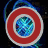 Four distinct visual states of a single animated icon display different letters and backgrounds: red circular frame with blue center, green L on white cloud-like background, purple T on black-and-white patterned background, pink OLT text on dark foliage.