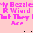 Pixelated pink text on light pink background with scattered black dots, repeating phrases and partial words in a