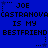 Blue background with repeated black text and star symbols arranged in a pattern