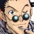 A pixelated anime-style character with large reflective glasses and a checkered shirt appears on the left side of a contact sheet, while the right side displays text "Anime IM" and "COM" against a black background.