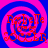 Four identical display a blue and pink spiral background with red text reading 'FranksIcons' and 'SOCCER' overlaid