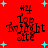 Red background with cyan plus signs and black text reading "#4 Top Inright Site" arranged in a diamond shape.